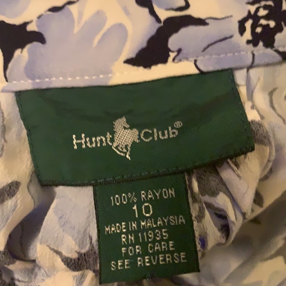 Hunt Club Blue Floral Skirt, Size 10 - Picture 3 of 4